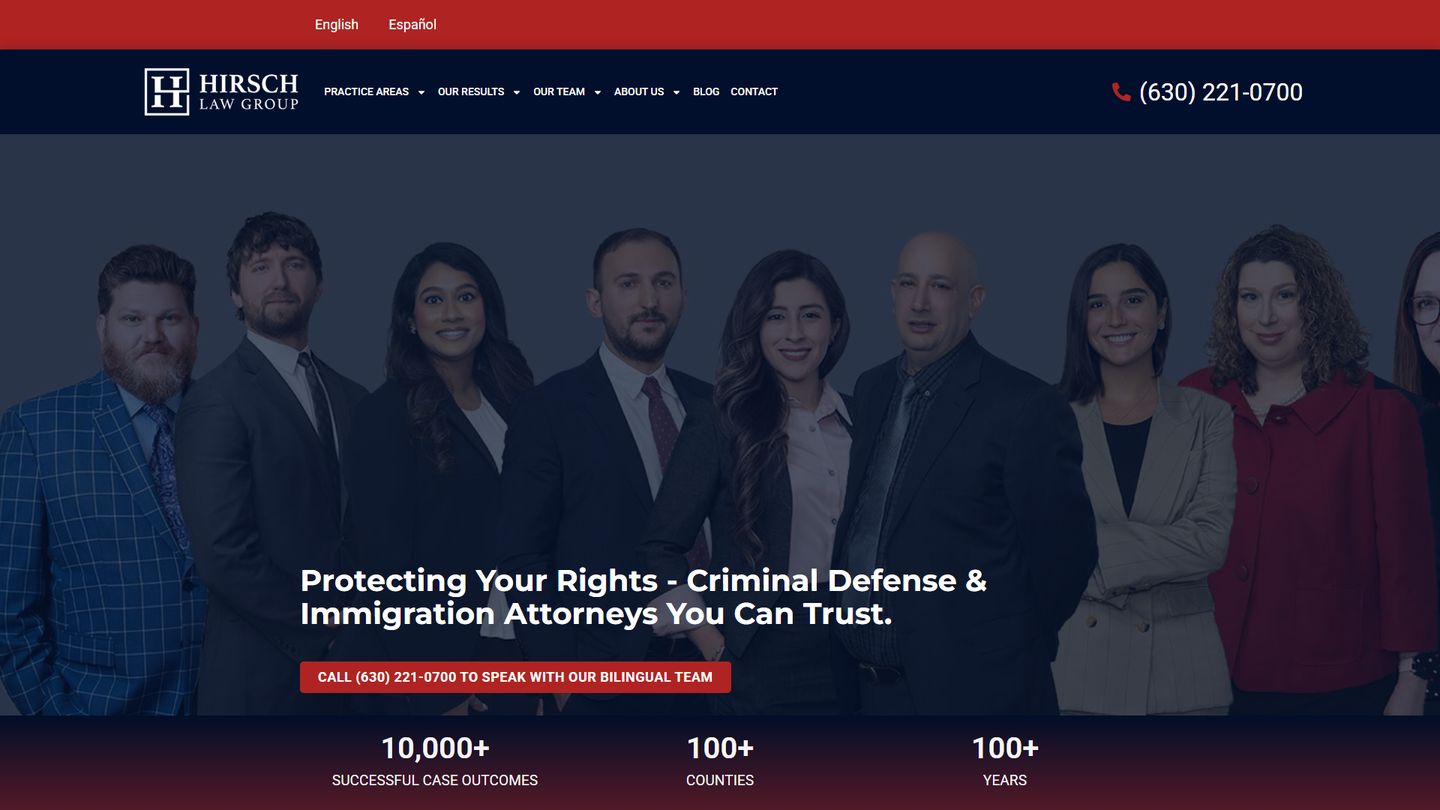 Hirsch Law Group website homepage