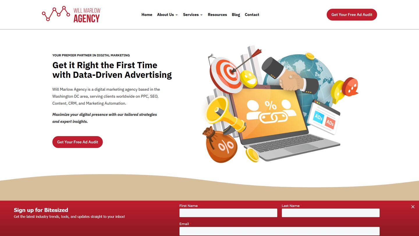 Will Marlow Agency website homepage